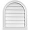 Ekena Millwork Round Top Surface Mount PVC Gable Vent w/ 2"W x 2"P Brickmould Sill Frame, 20"W x 24"H GVPRT20X2403SN - alternate 1